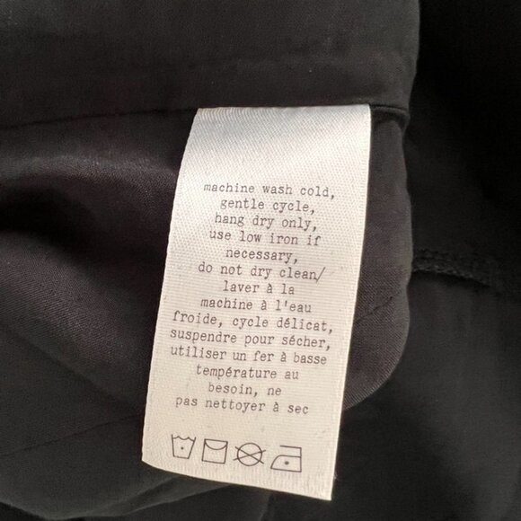 rag & bone leather fabric black top size M - Picture 5 of 5